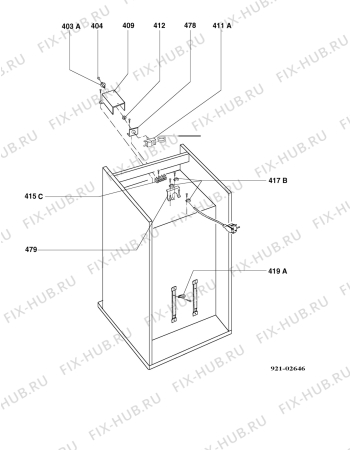 Взрыв-схема холодильника Electrolux RH224L - Схема узла Armature/fitting